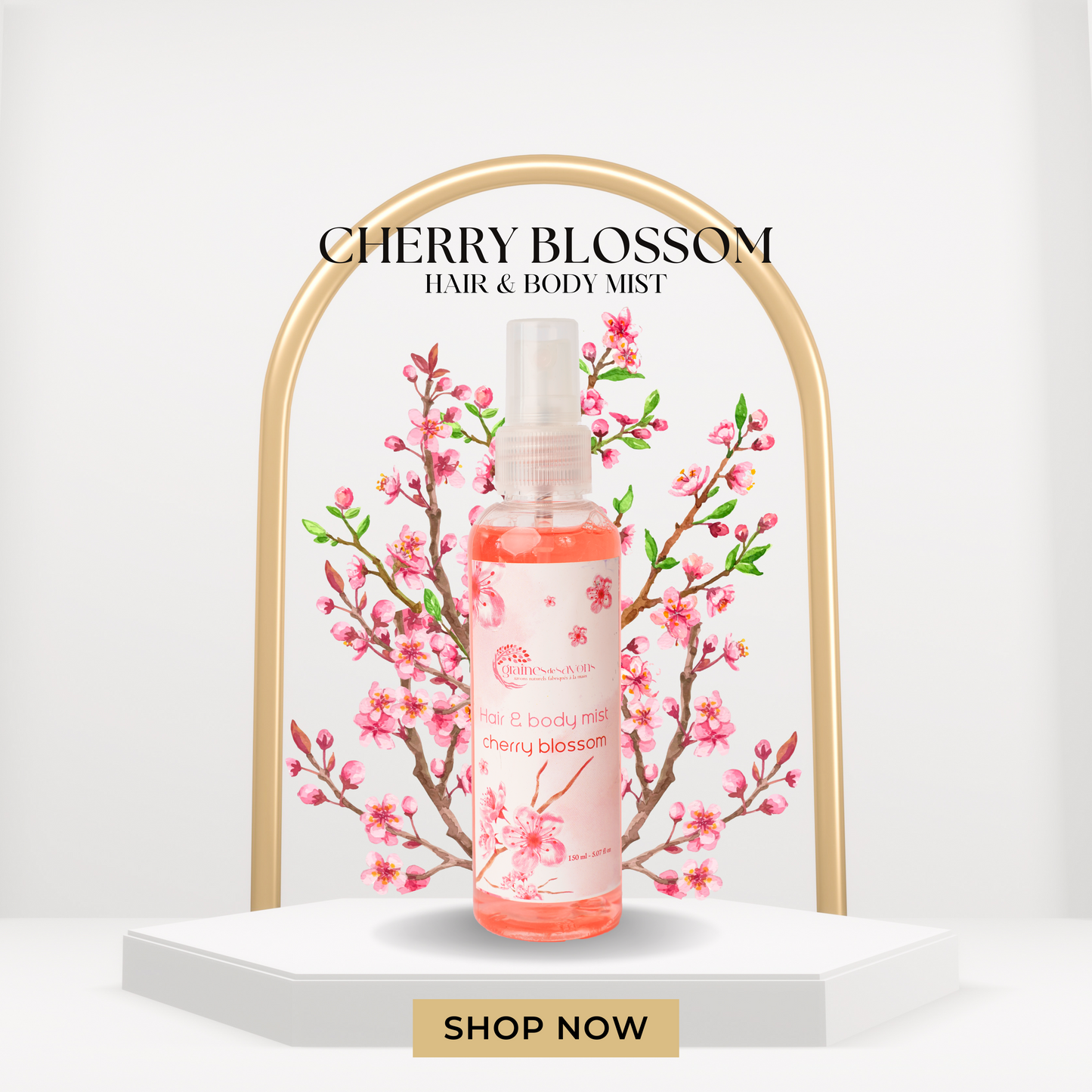 Cherry blossom Hair & Body Mist رذاذ معطر للشعر والجسم