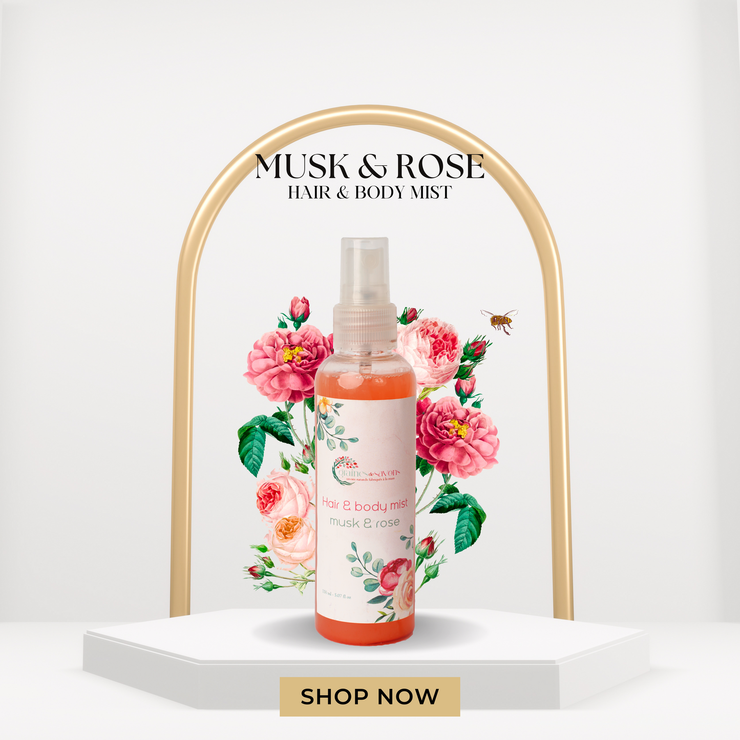 Musk & Rose Hair & Body Mist رذاذ معطر للشعر والجسم