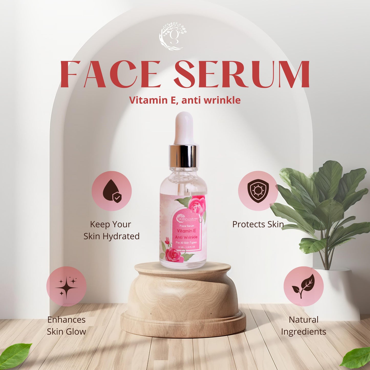 Rose Vitamin E face serum سيروم الفيتامين ه للوجه