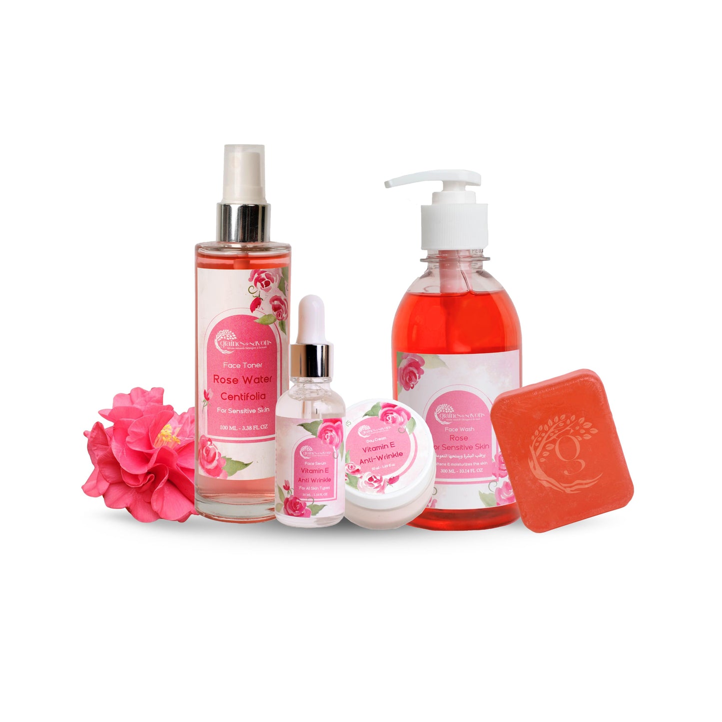 Rose Face Care Full Package مجموعة الورد للعناية بالبشرة